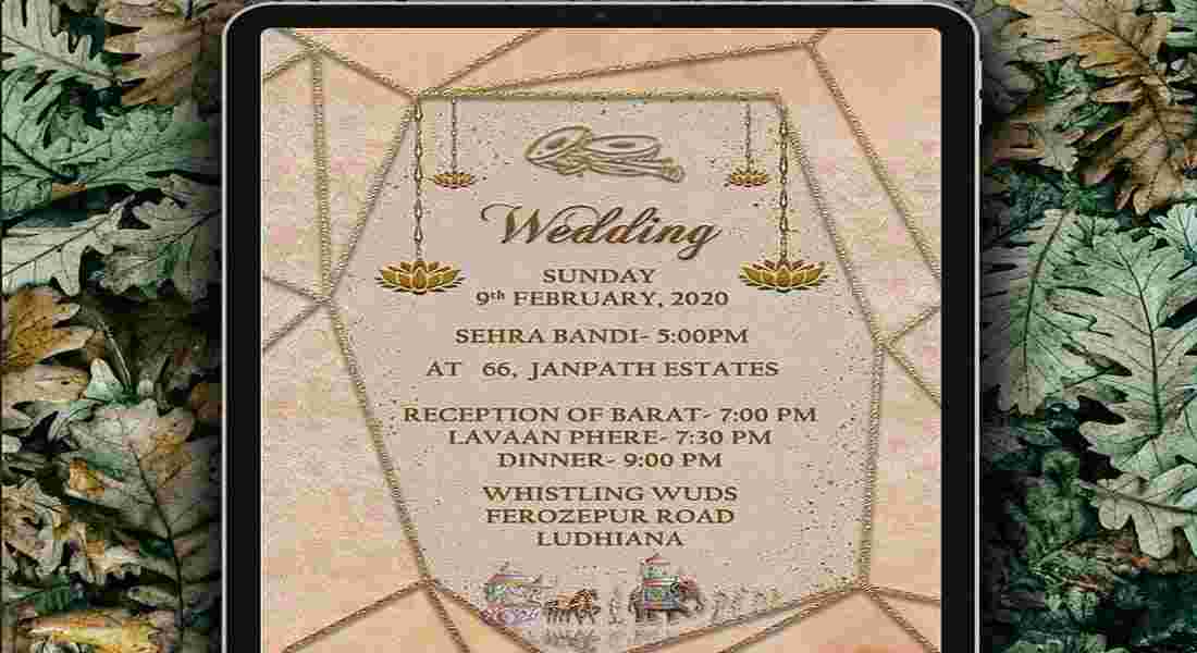 wedding invitation card in punjabi bagh