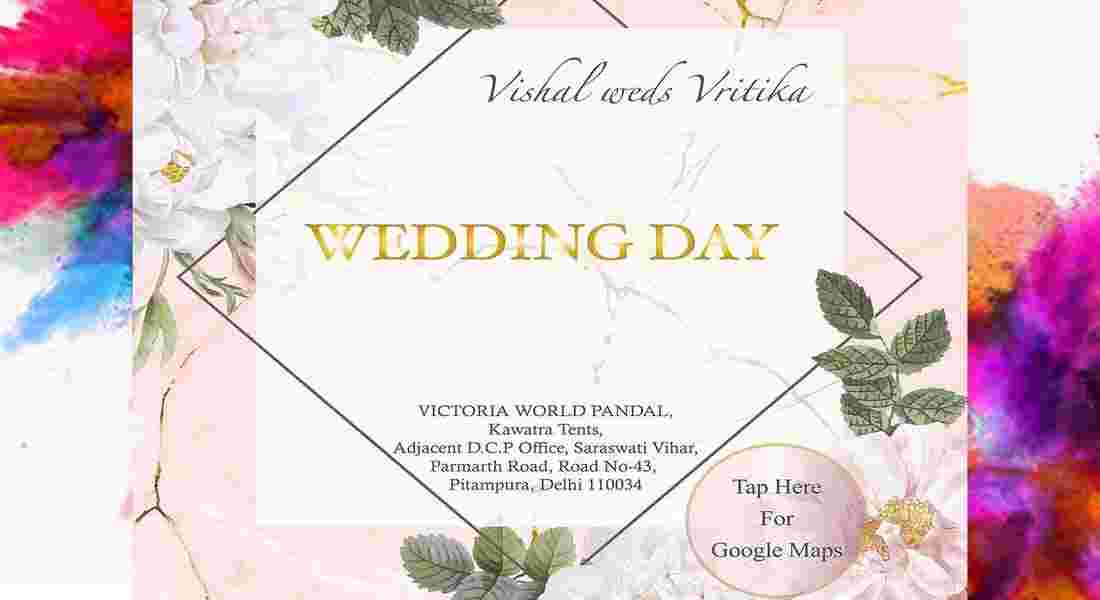 wedding invitation card in pitampura