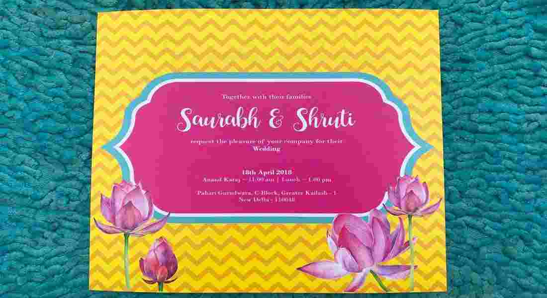 wedding invitation card in govindpuri