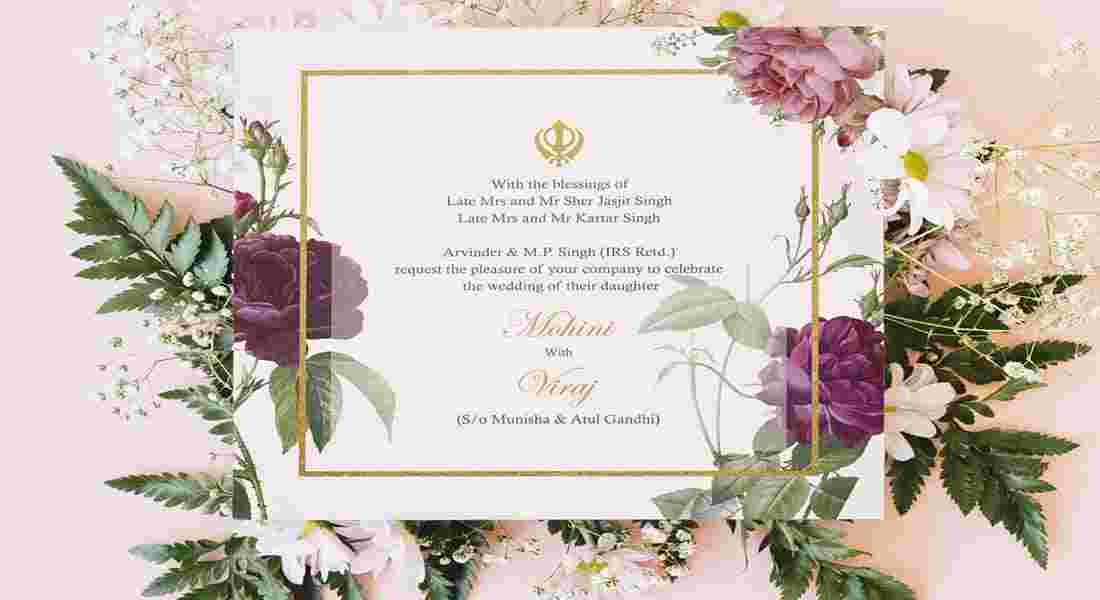 wedding invitation card in east of kailash